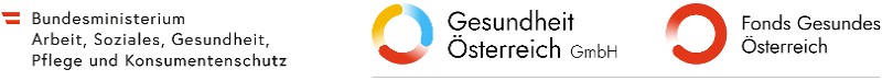 Logo Fonds Gesundes Österreich, Bundesministerium und Gesundheit Österreich GmbH