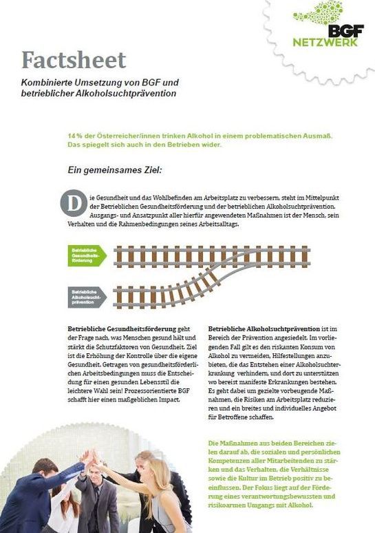 Deckblatt Alkoholsuchtprävention